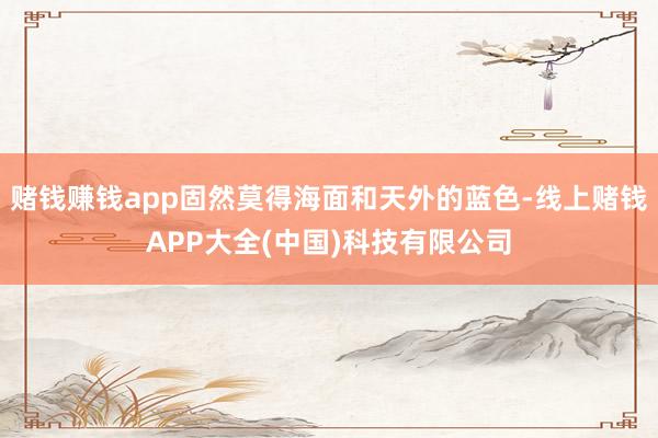 赌钱赚钱app固然莫得海面和天外的蓝色-线上赌钱APP大全(中国)科技有限公司