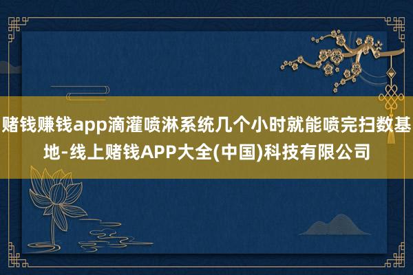 赌钱赚钱app滴灌喷淋系统几个小时就能喷完扫数基地-线上赌钱APP大全(中国)科技有限公司
