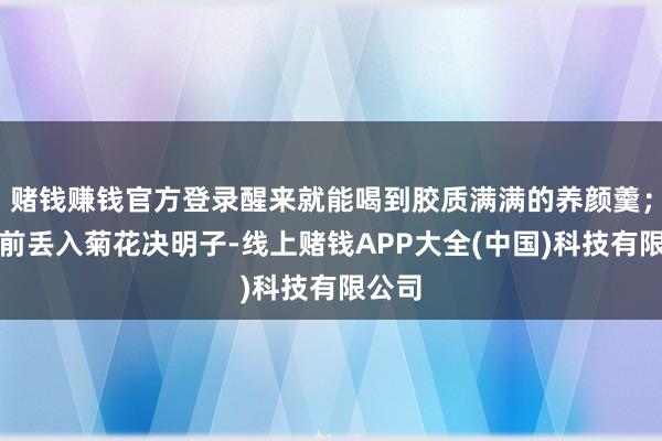 赌钱赚钱官方登录醒来就能喝到胶质满满的养颜羹;上班前丢入菊花决明子-线上赌钱APP大全(中国)科技有限公司